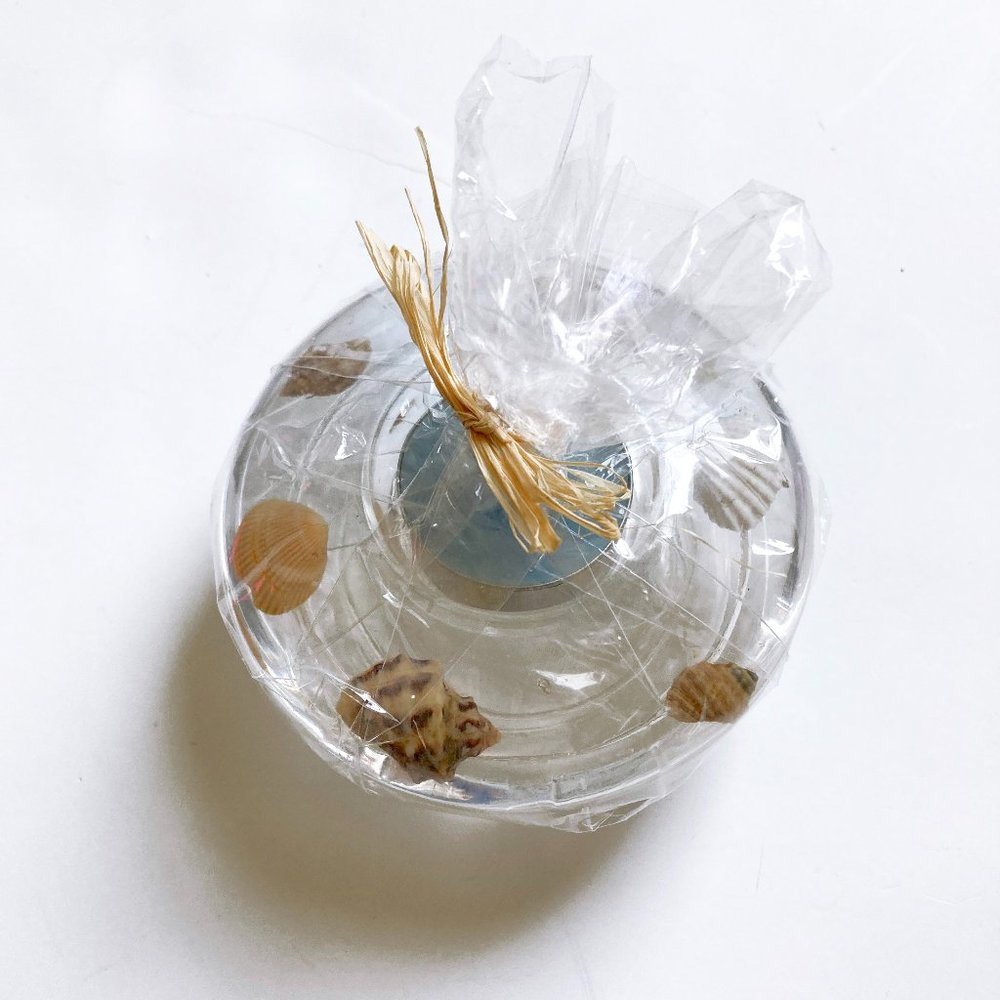 Candle holder with Seashells